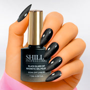 Black Glass Cat Magnetic Gel Polish