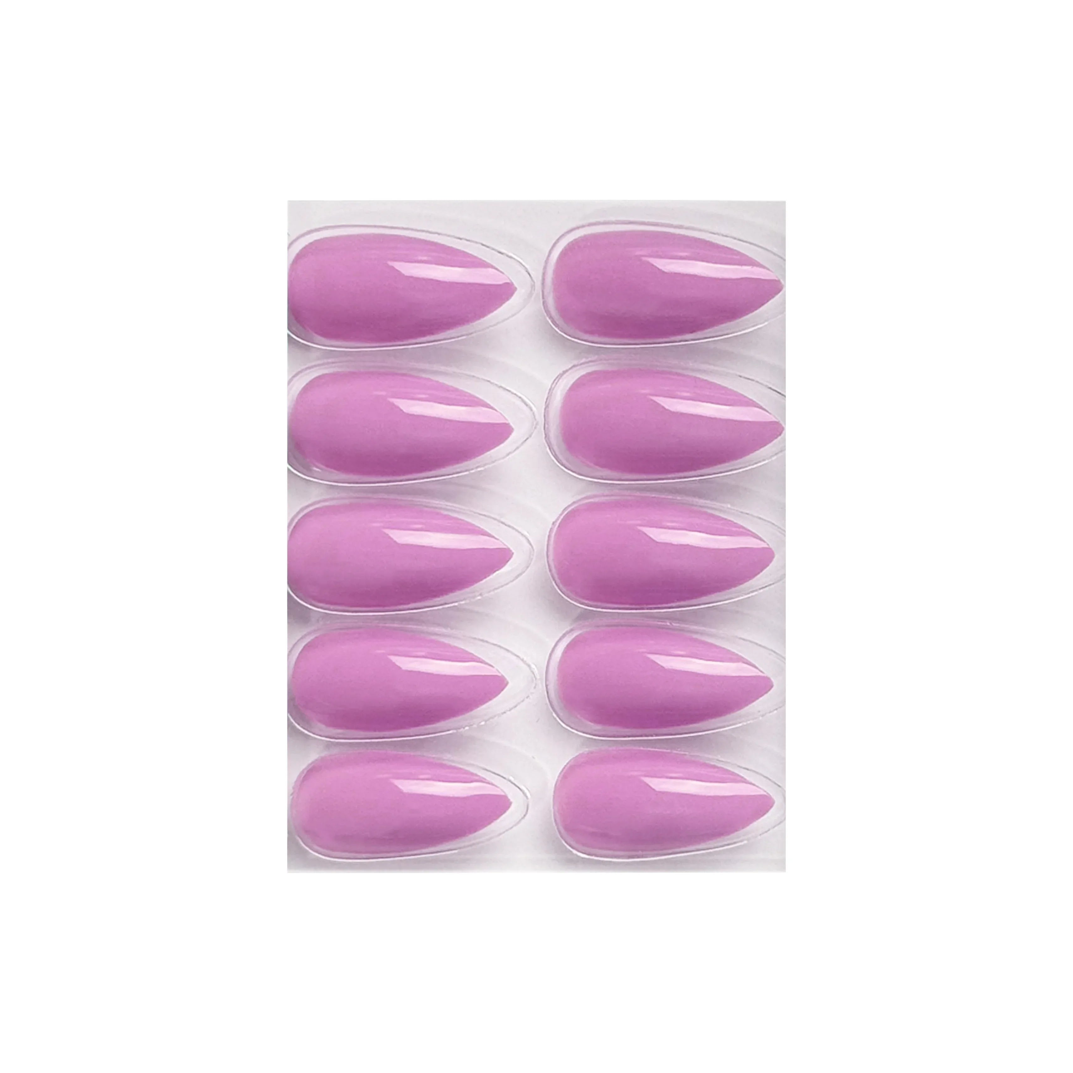 Glossy Solid Color Nails Sharp Almond(SPN631-SPN656) - Shills Professional