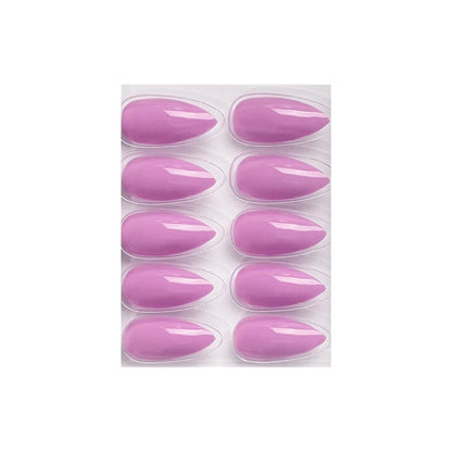 Glossy Solid Color Nails Sharp Almond(SPN631-SPN656) - Shills Professional