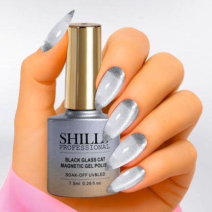 Black Glass Cat Magnetic Gel Polish - Shills Professional