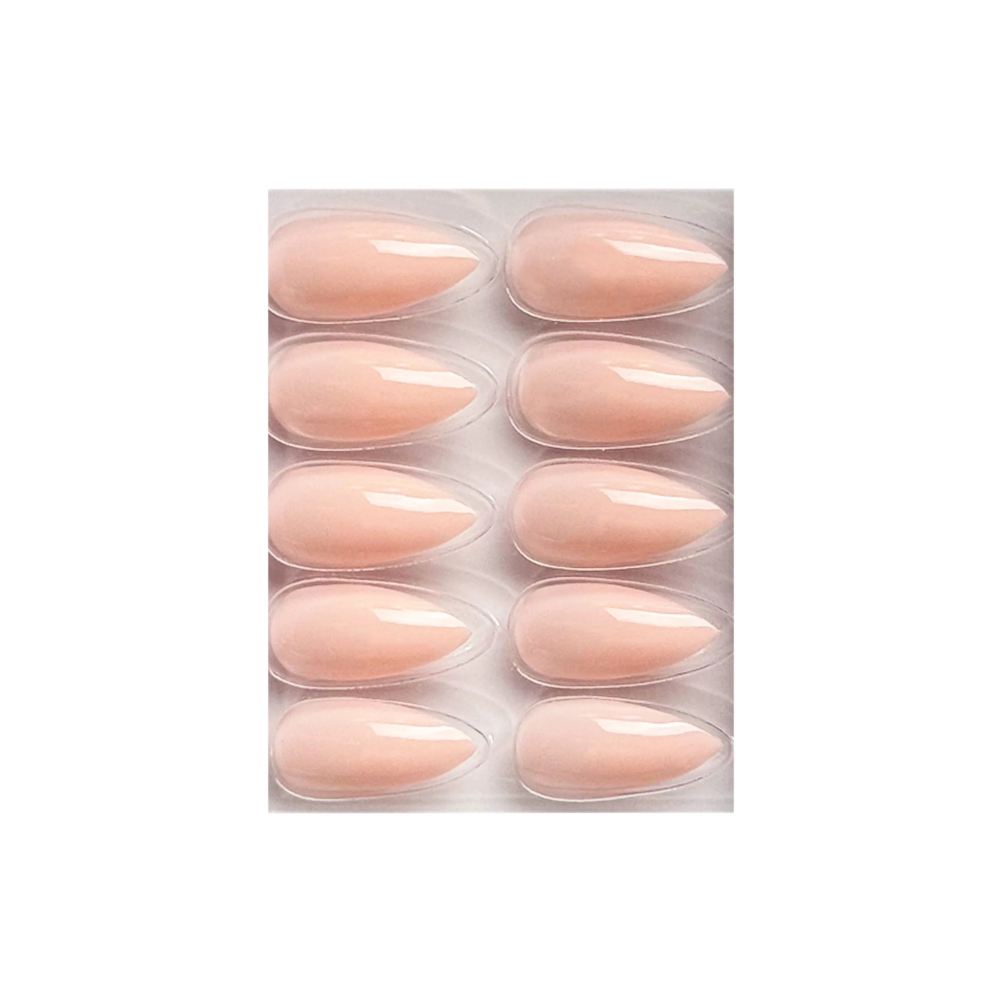 Glossy Solid Color Nails Sharp Almond(SPN631-SPN656) - Shills Professional