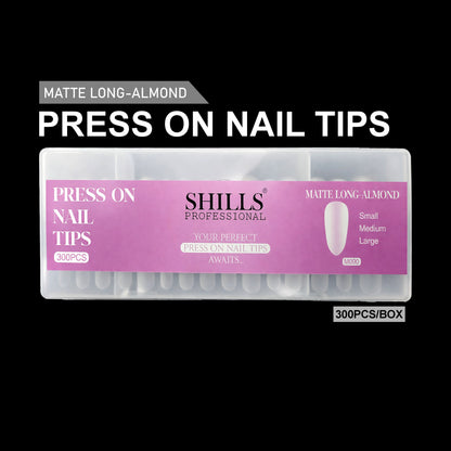 Press On Nail Tips – Matte Long Almond