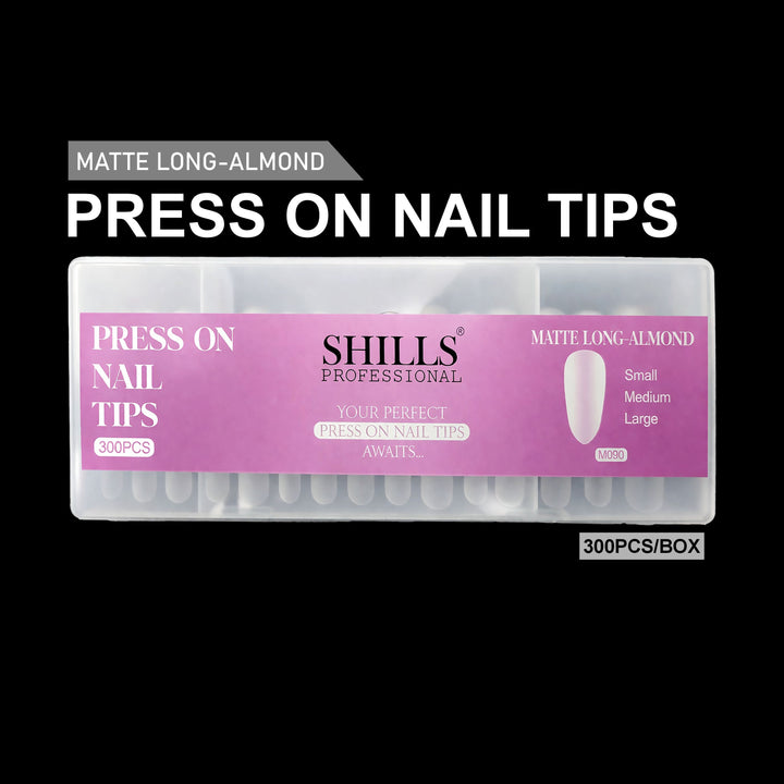 Press On Nail Tips – Matte Long Almond