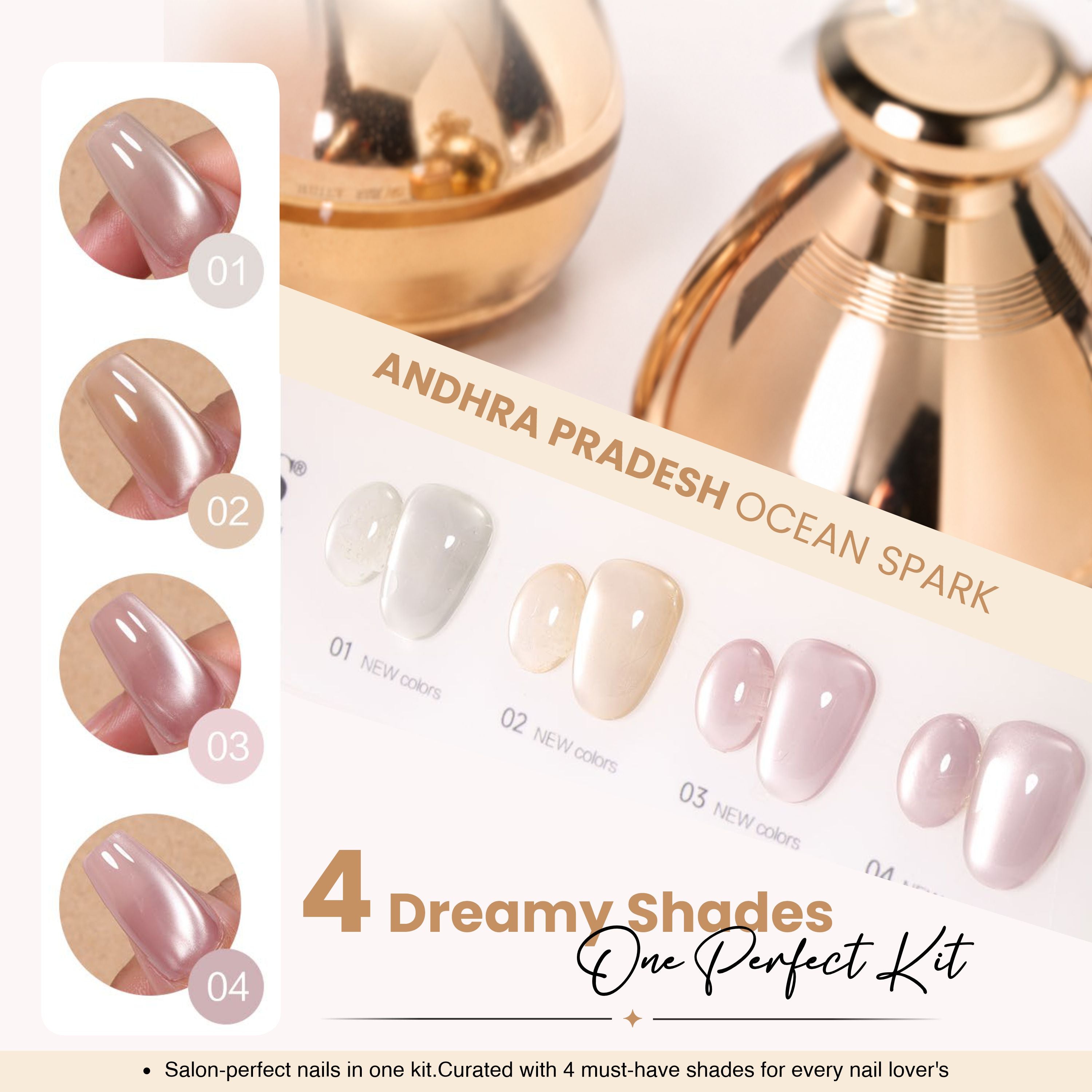 4pcs Cat Eye Set Andhra Pradesh Ocean Spark