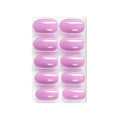 Glossy Solid Color Nails Oval(SPN527-SPN552) - Shills Professional