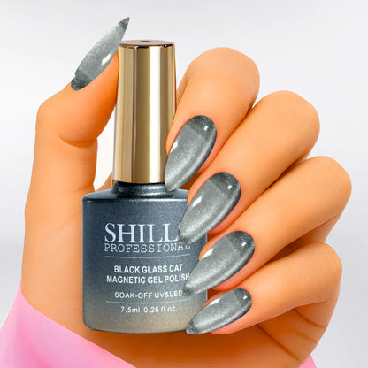 Black Glass Cat Magnetic Gel Polish - Shills Professional