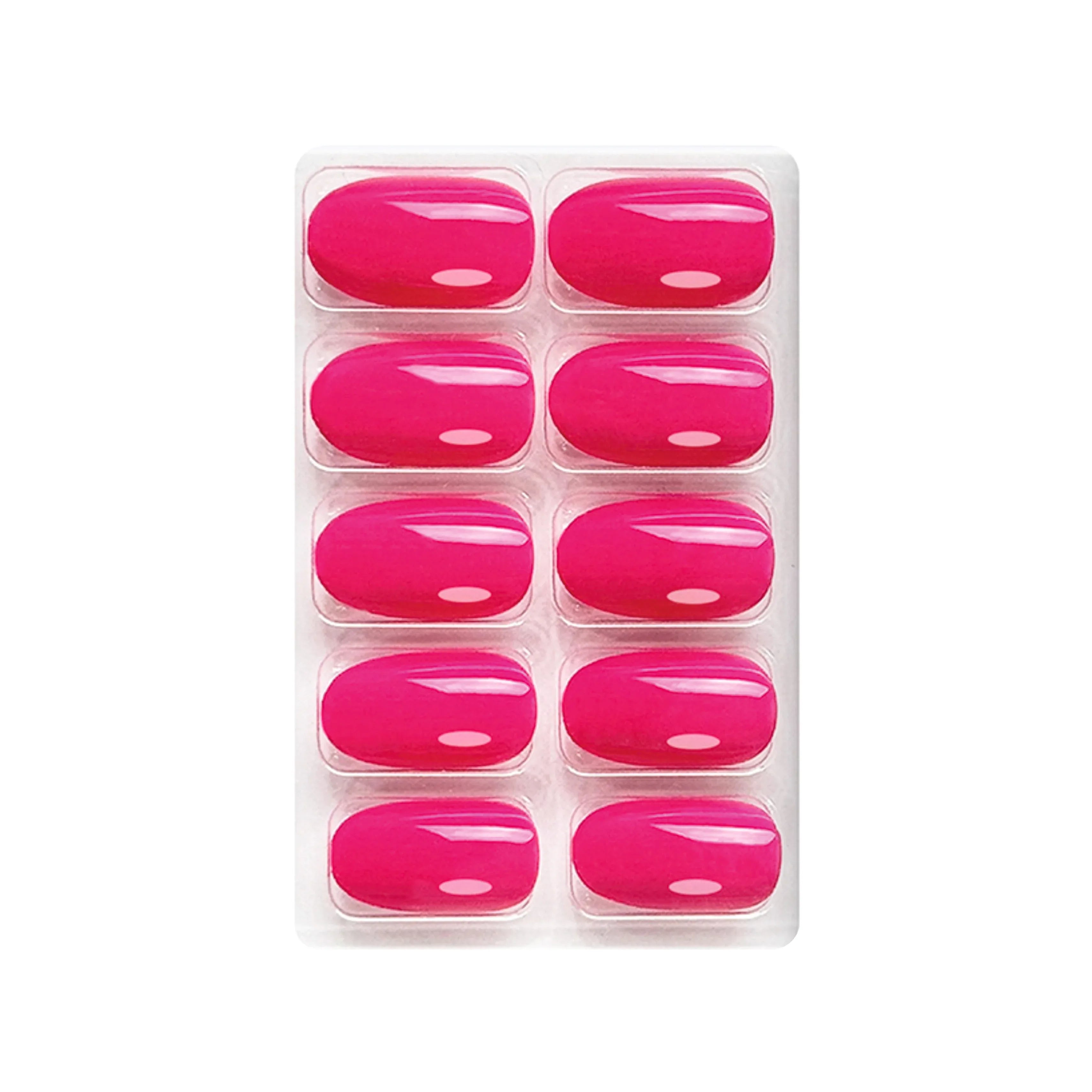 Glossy Solid Color Nails Oval(SPN527-SPN552) - Shills Professional