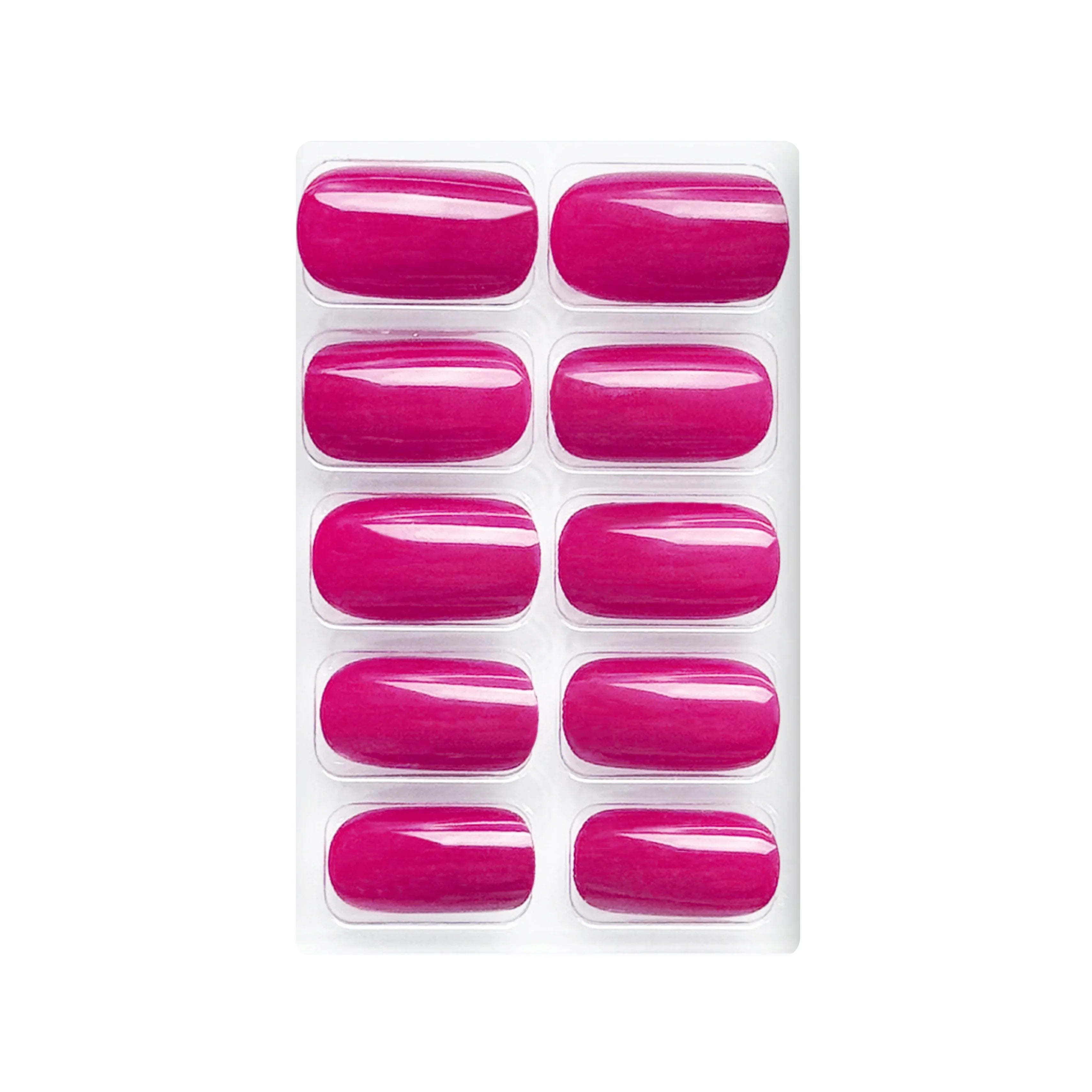 Glossy Solid Color Nails Square(SPN579-SPN604) - Shills Professional