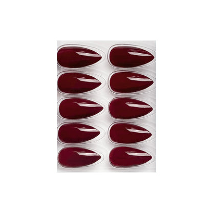Glossy Solid Color Nails Sharp Almond(SPN605-SPN630) - Shills Professional