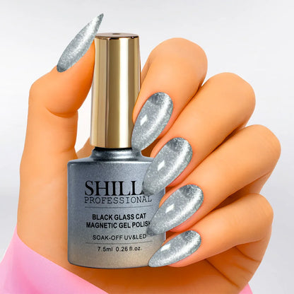 Black Glass Cat Magnetic Gel Polish - Shills Professional