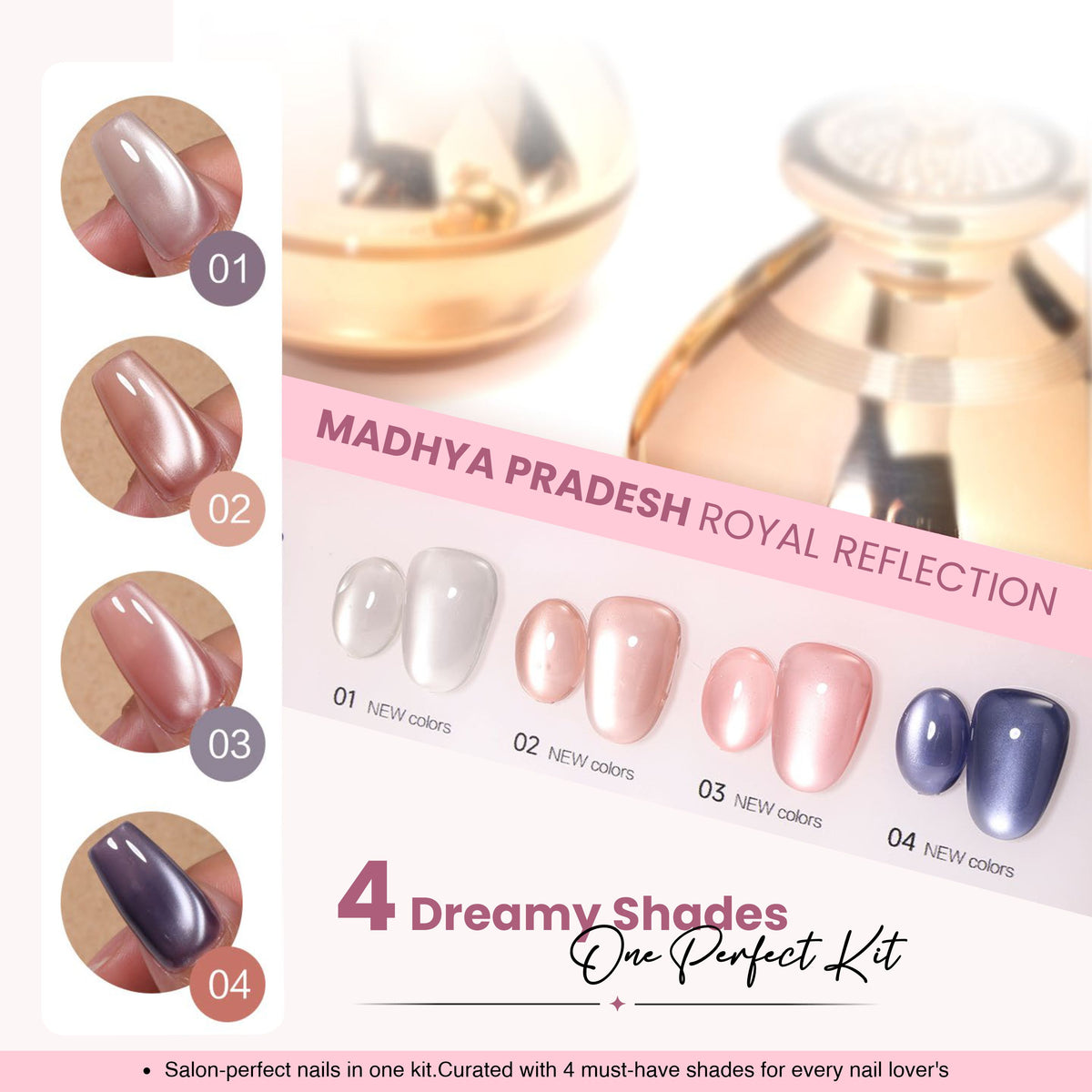 4pcs Cat Eye Set Madhya Pradesh Royal Reflection