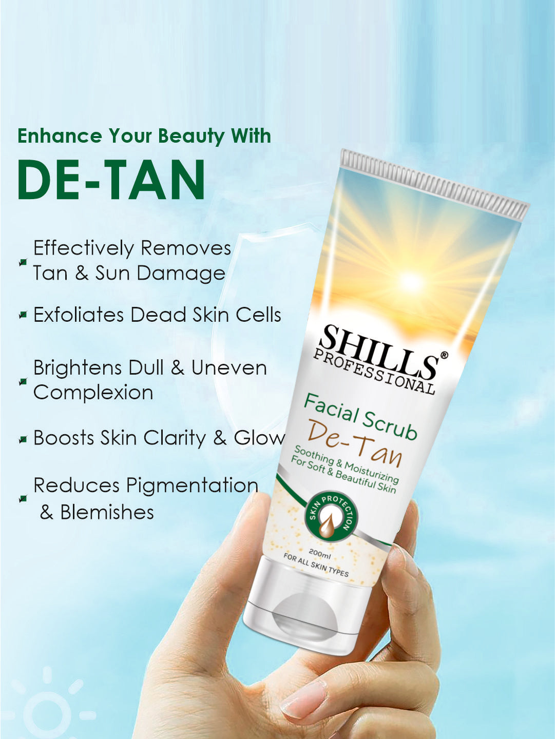 De-Tan Facial Scrub 200ML ORG