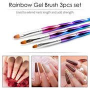 Nail Metal Rainbow Brush