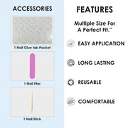 Glossy Solid Color Nails Oval(SPN527-SPN552) - Shills Professional