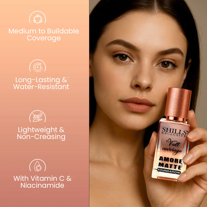 Full Coverage Amore Matte Foundation - Shills Professional