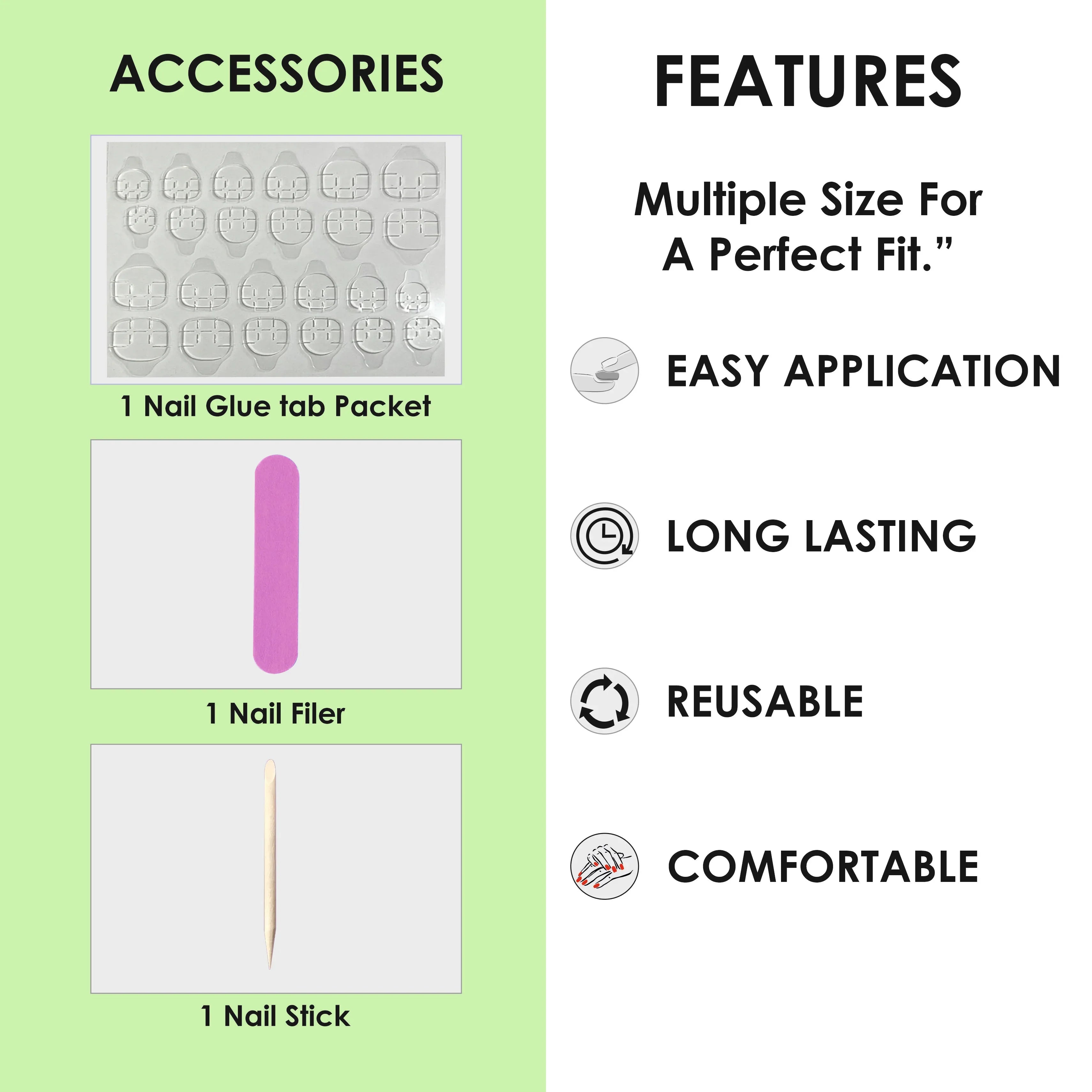 Nail Art Nails Short Almond(SPN687-SPN690) - Shills Professional