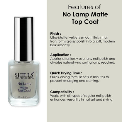 No Lamp Matte Top Coat - Shills Professional
