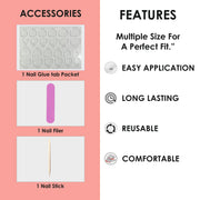 French Nails Squoval(SPN721-SPN733)