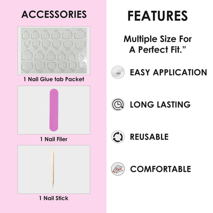 Glossy Solid Color Nails Oval(SPN527-SPN552) - Shills Professional