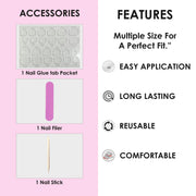 Glossy Solid Color Nails Oval(SPN527-SPN552) - Shills Professional