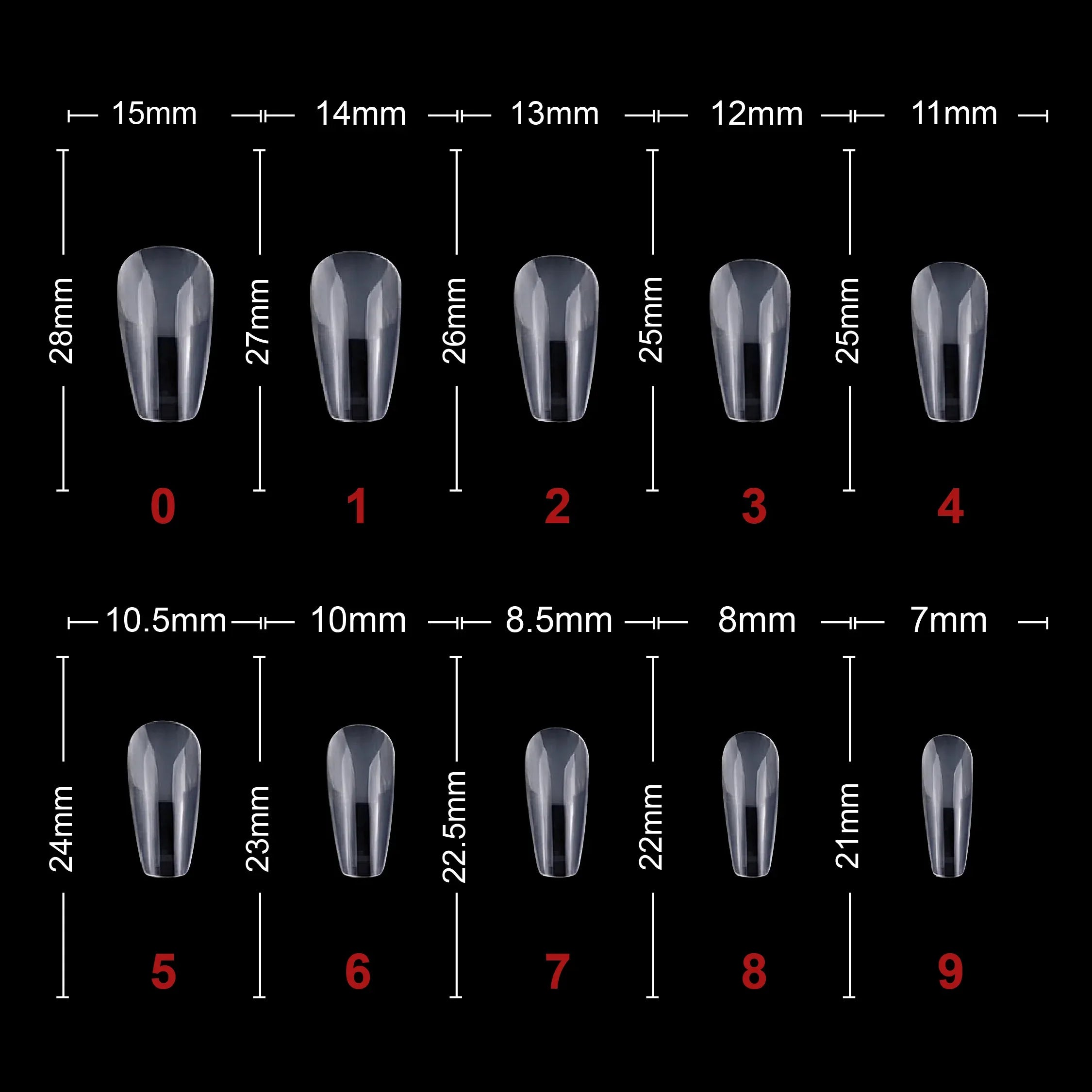 Soft Gel Tips Matte Short T-Shape-PT18-CLEAR - Shills Professional