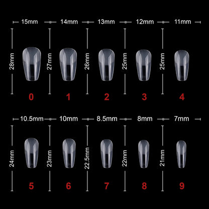 Soft Gel Tips Matte Short T-Shape-PT18-CLEAR - Shills Professional