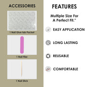 Glossy Solid Color Nails Square(SPN553-SPN578) - Shills Professional