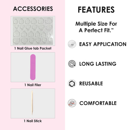 Glossy Solid Color Nails Oval(SPN527-SPN552) - Shills Professional