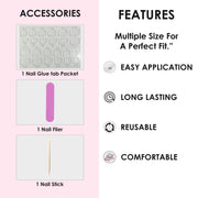 Glossy Solid Color Nails Oval(SPN527-SPN552) - Shills Professional