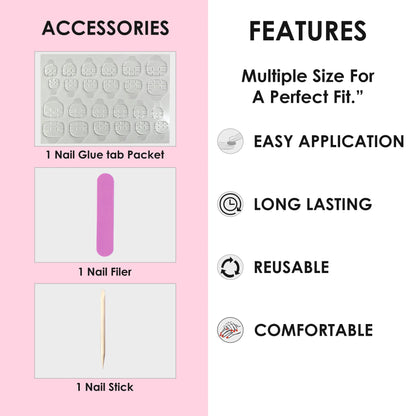 Glossy Solid Color Nails Oval(SPN527-SPN552) - Shills Professional