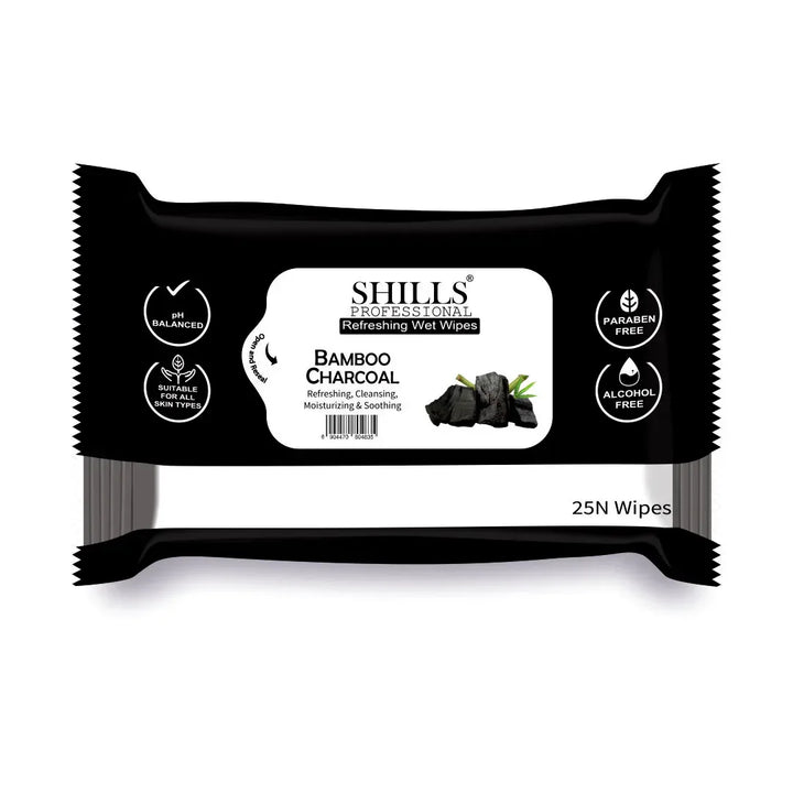 Wet Wipes Charcoal - Shills Professional