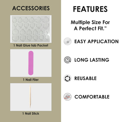 Glossy Solid Color Nails Square(SPN579-SPN604) - Shills Professional