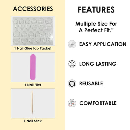 Glossy Solid Color Nails Oval(SPN527-SPN552) - Shills Professional