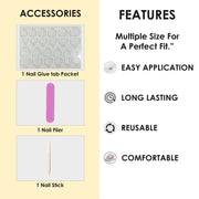 Glossy Solid Color Nails Oval(SPN527-SPN552) - Shills Professional