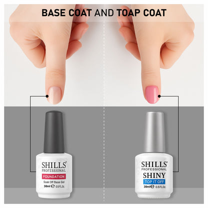 Nail Base Coat and Top Shine Coat Combo 30ML