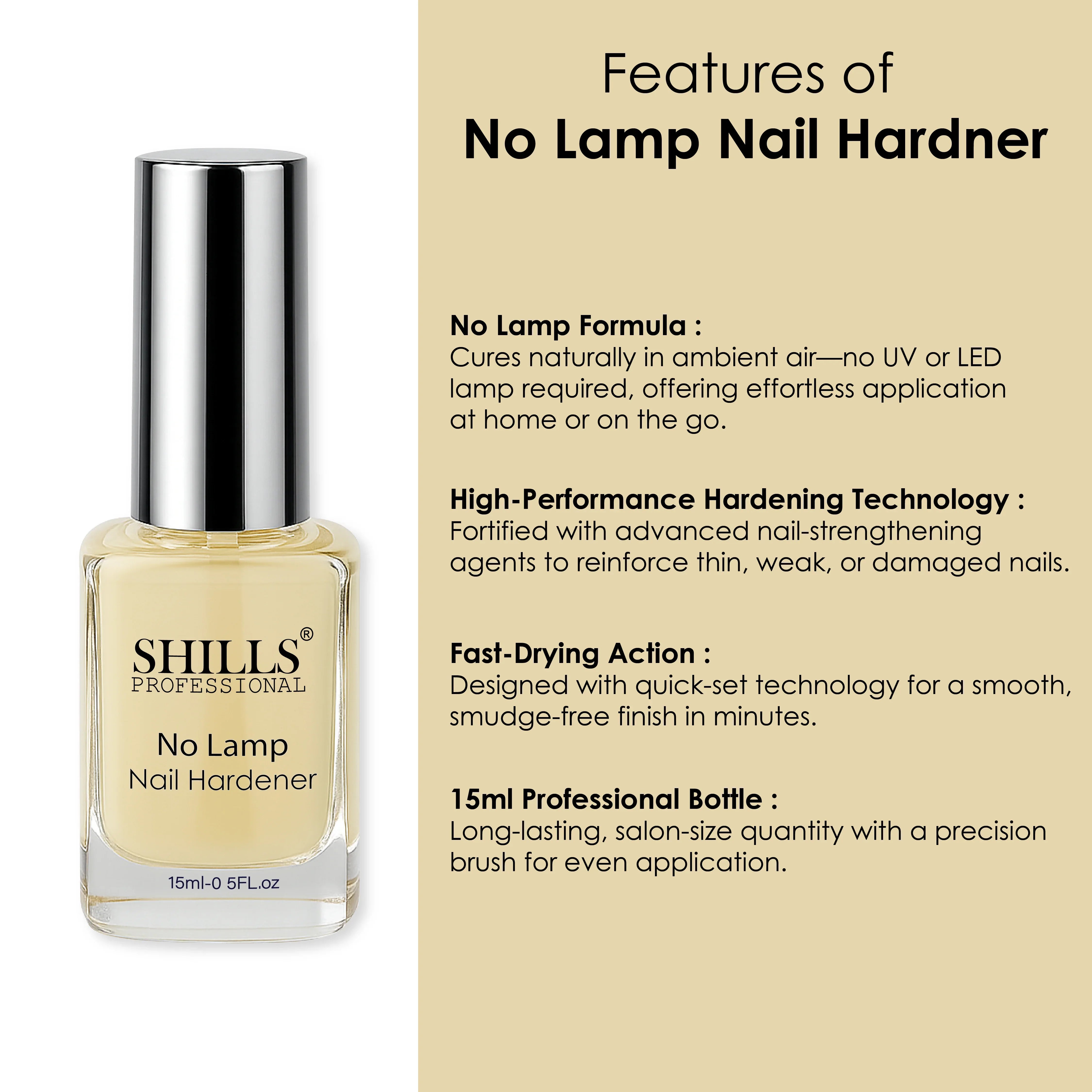 No Lamp Nail Hardener - Shills Professional