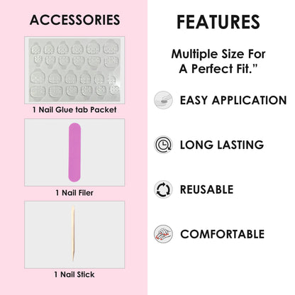 Glossy Solid Color Nails Oval(SPN527-SPN552) - Shills Professional