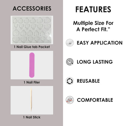 Glossy Solid Color Nails Oval(SPN527-SPN552) - Shills Professional