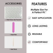 Glossy Solid Color Nails Oval(SPN527-SPN552) - Shills Professional