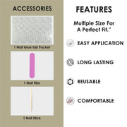 Glossy Solid Color Nails Square(SPN579-SPN604) - Shills Professional