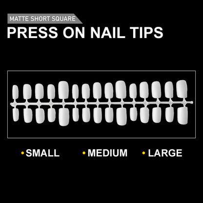 Press On Nail Tips – Matte Short Square