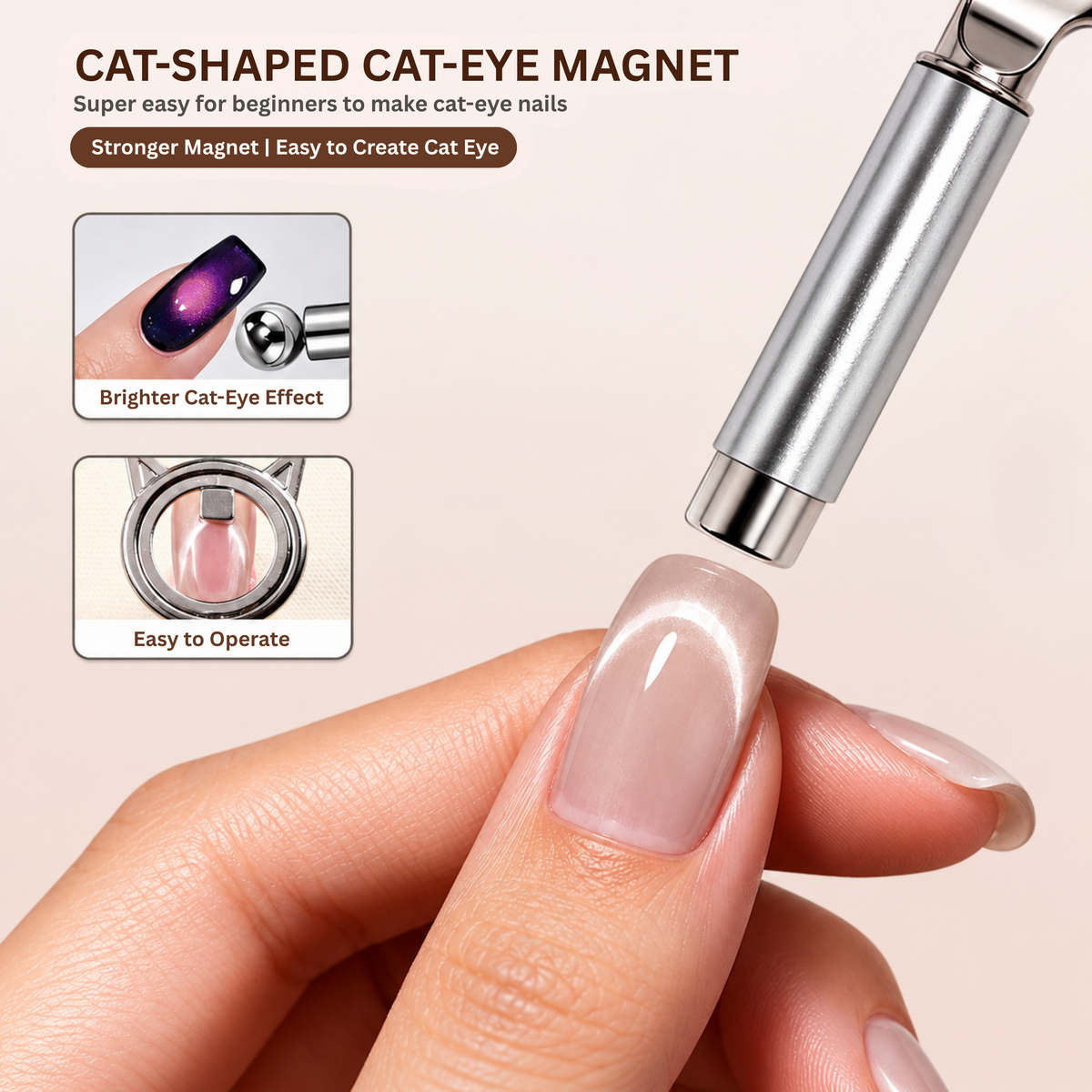 Cat Ear Double Headed Cat Eye Magnet