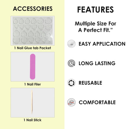 Glossy Solid Color Nails Oval(SPN527-SPN552) - Shills Professional