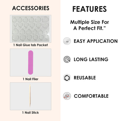 Glossy Solid Color Nails Oval(SPN527-SPN552) - Shills Professional