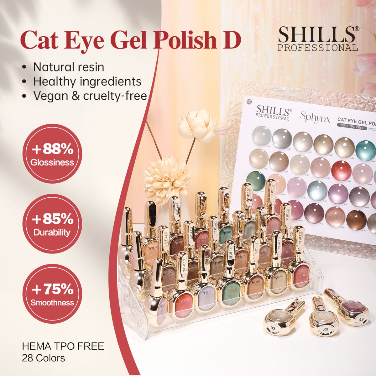SPHYNX CAT EYE GEL POLISH  SET D