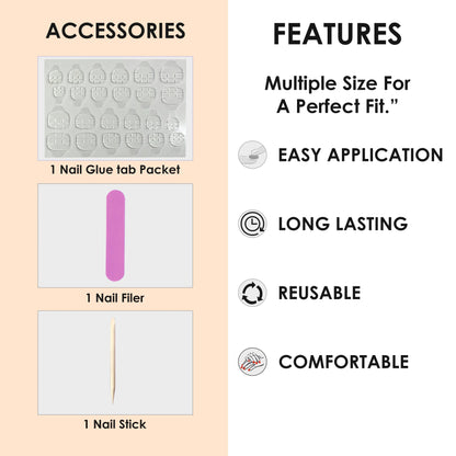 Press On Nail Arts Oval(SPN708-SPN720) - Shills Professional