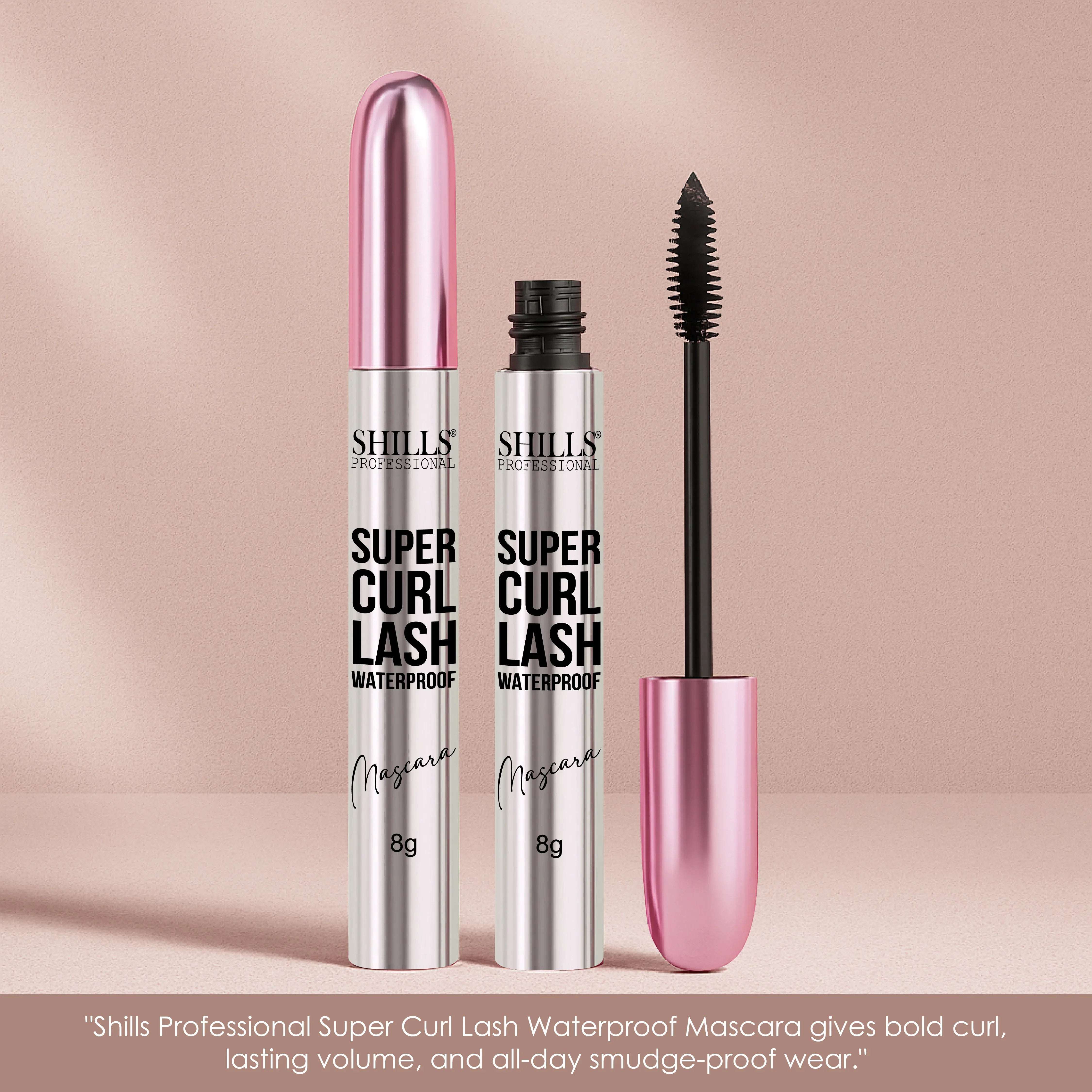 Super Curl Lash Waterproof Mascara - Shills Professional