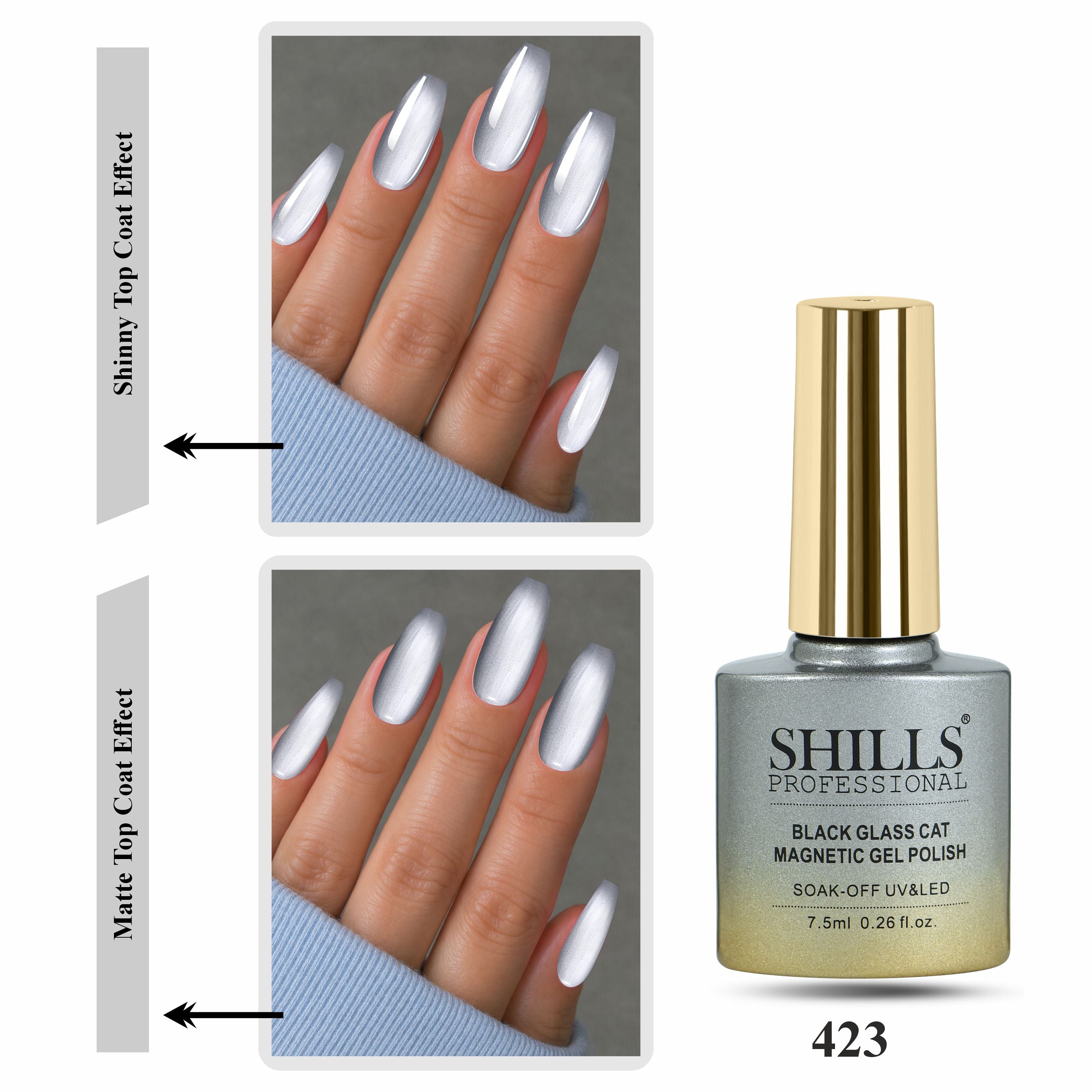 Black Glass Cat Magnetic Gel Polish