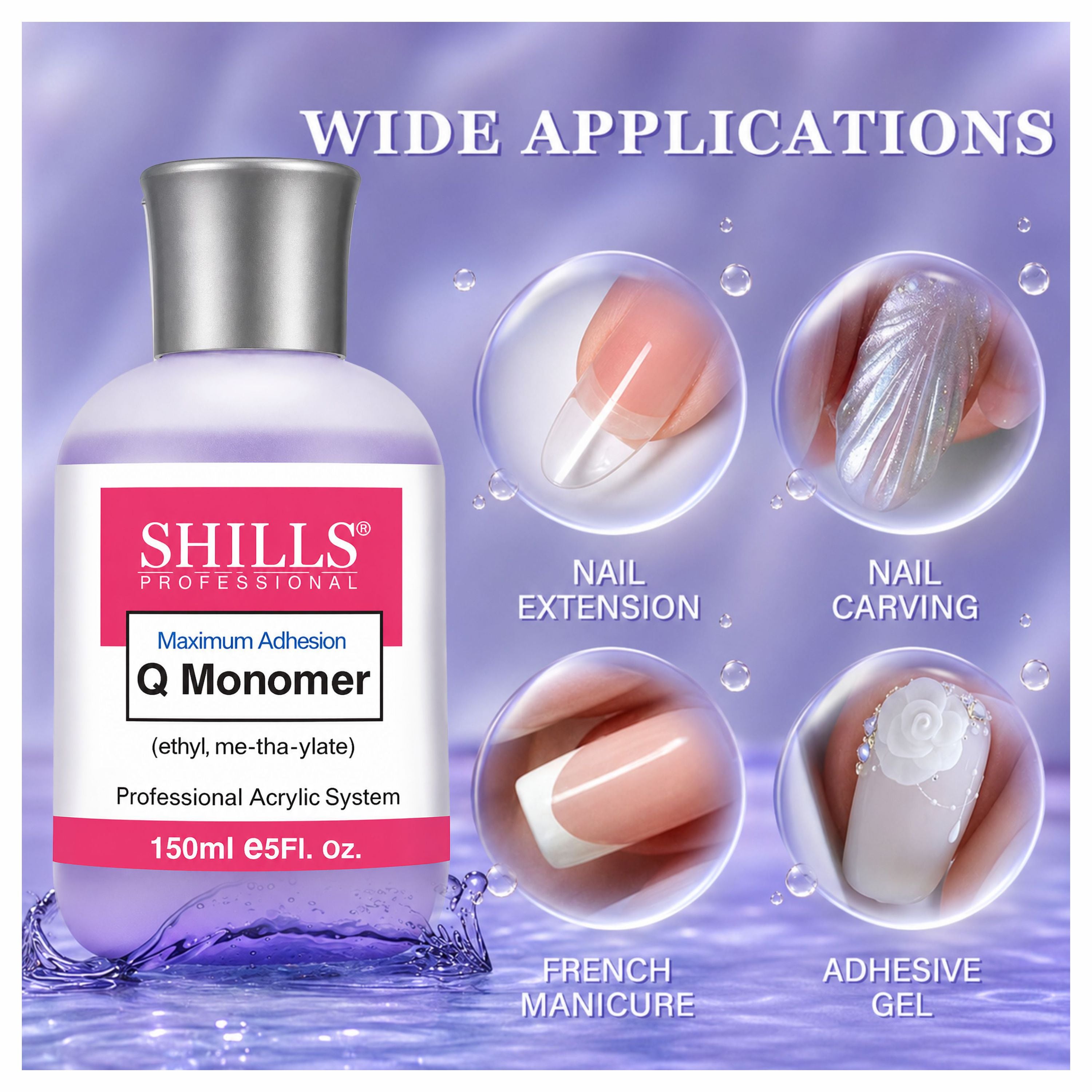 Acrylic System Kit with Clear Acrylic Powder & Monome