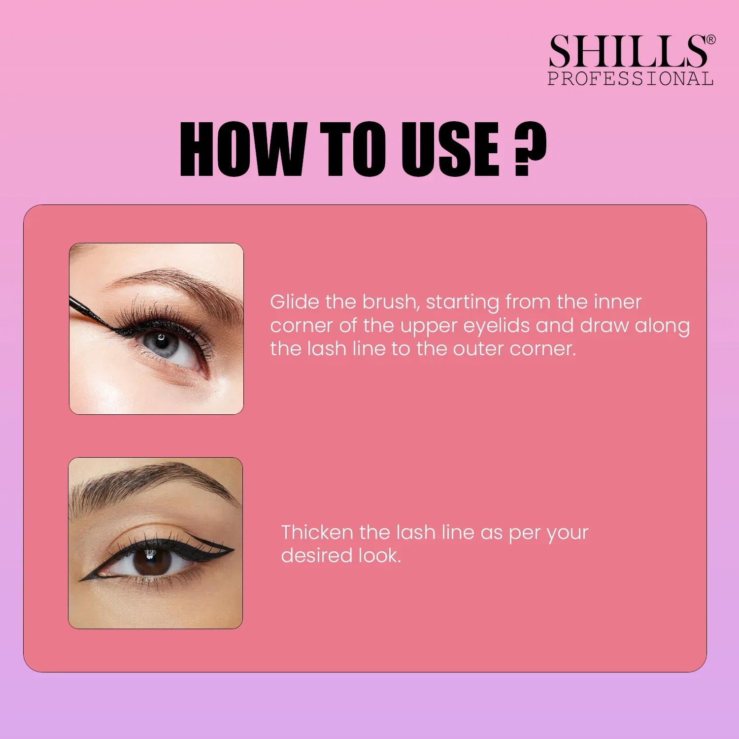 Length & Mega Volume Eyeliner - Shills Professional